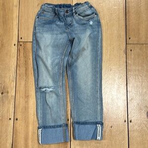 Lucky Brand  Girls Distressed Denim Jeans Size 14, High Cuffs, perfect for boots